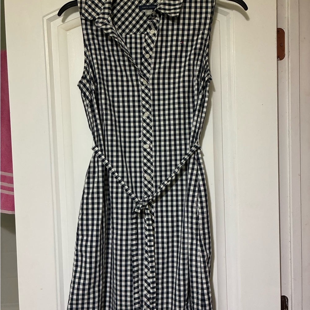 Blue and White Gingham Tommy Hilfiger Dress